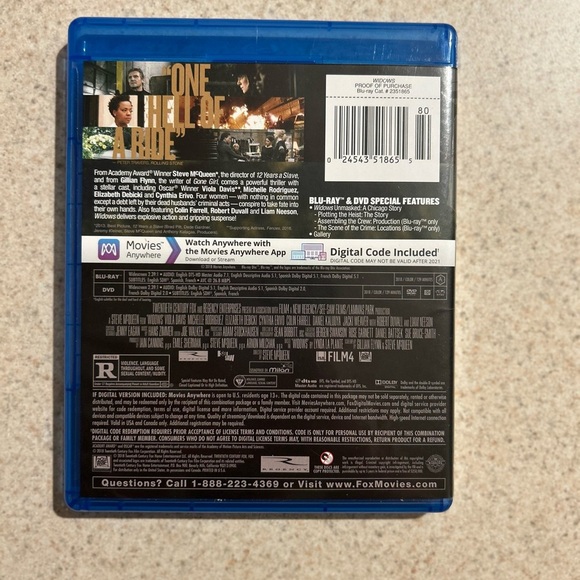 Widows Blu-ray Disc in Blue Case - Picture 3 of 3